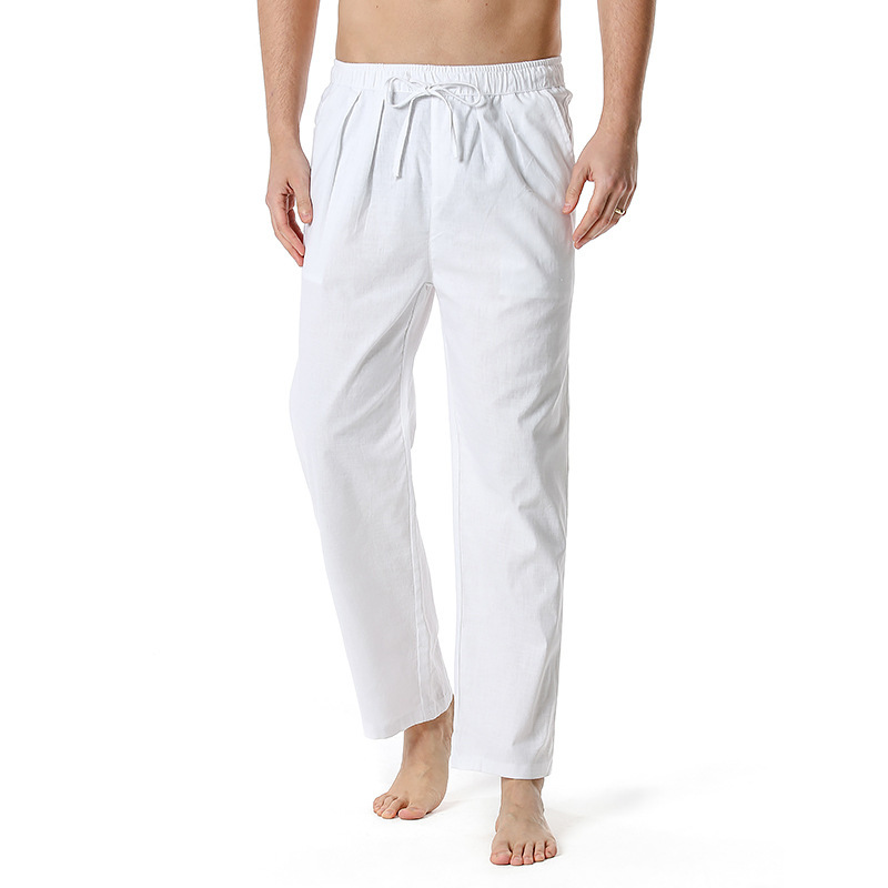 Non-stretch Cotton-linen Casual Regular-length Capri Pants For European And American Youth image 4