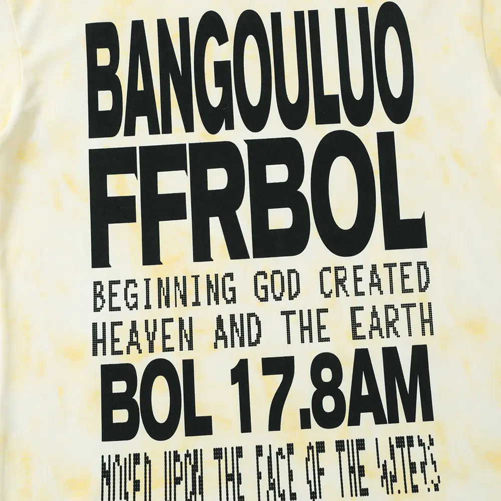 Large-Area Printed Lettered Casual T-shirt