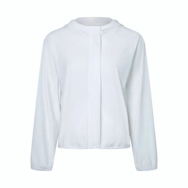 Hooded Thin Anti DDoS Workout Clothes Women's Sports Casual Jacket White - Shop at LoveMi