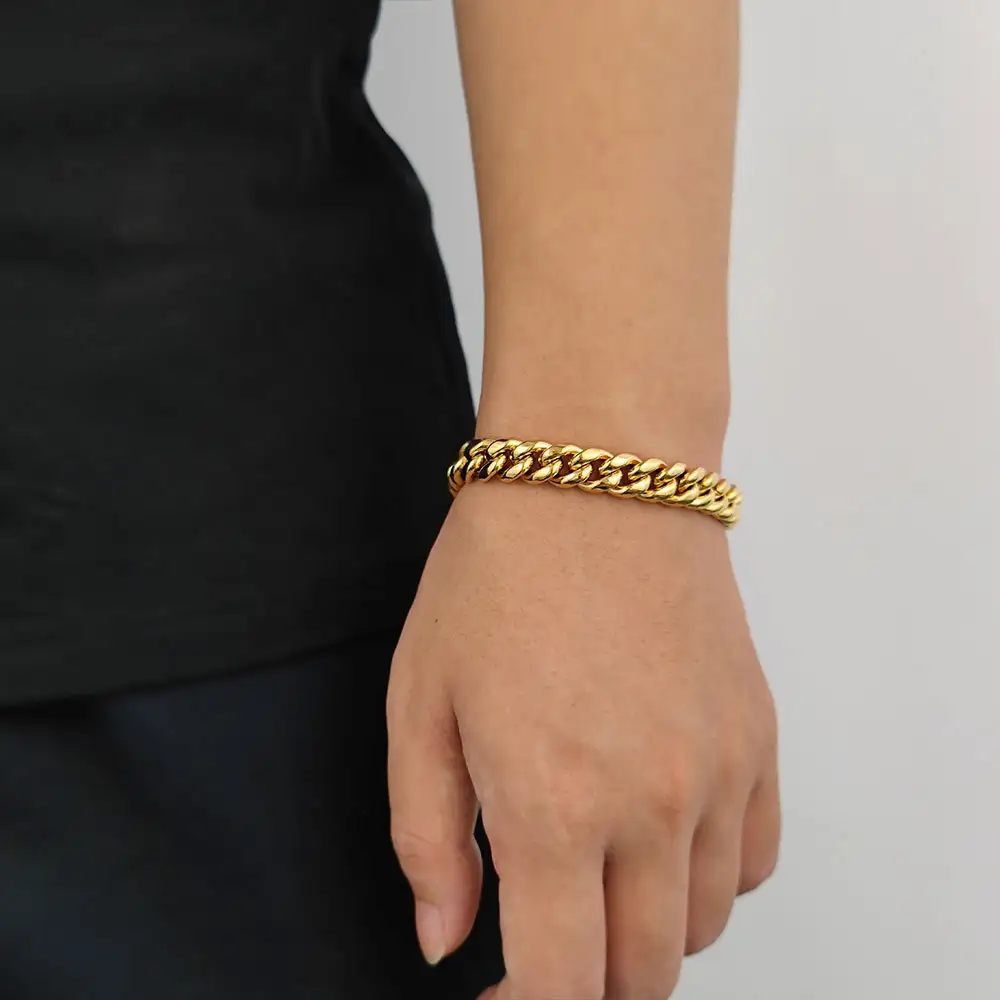 Flip Buckle Round Grinding Encrypted Titanium Steel Bracelet
