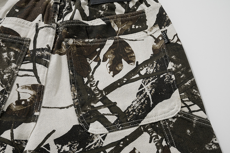 Loose American Retro Camouflage Workwear Wide Leg Pants - Image 21