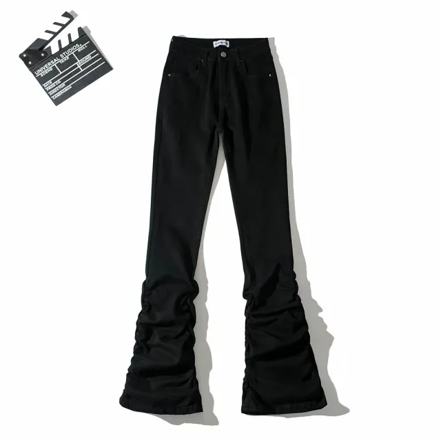 Women's Skinny Mop Pants Denim Trousers Black - Shop at LoveMi