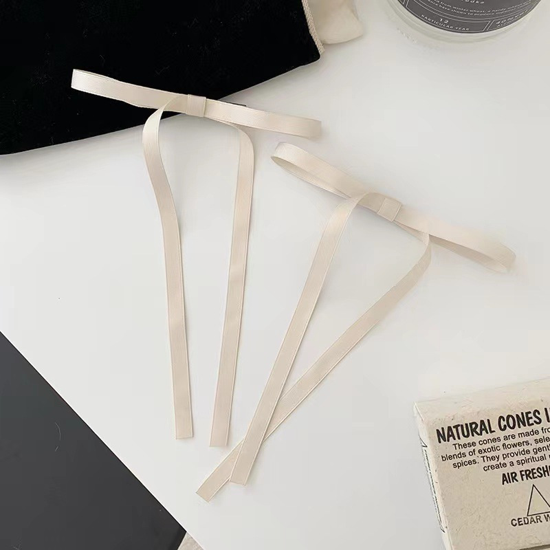 With Bowknot Barrettes Ribbon Double Ponytail