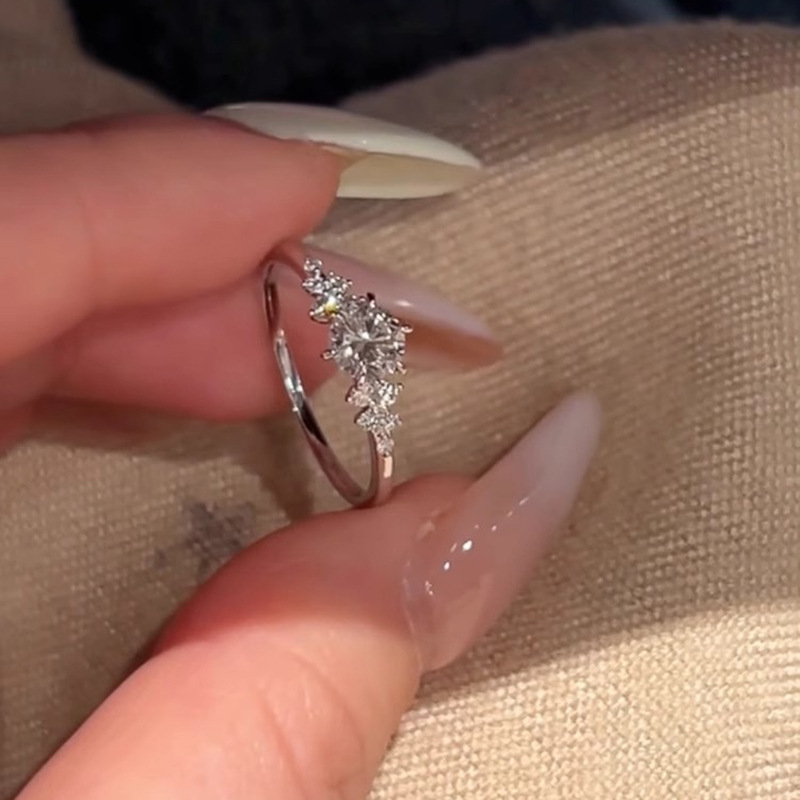 Womens Fashionable Zircon Adjustable Ring