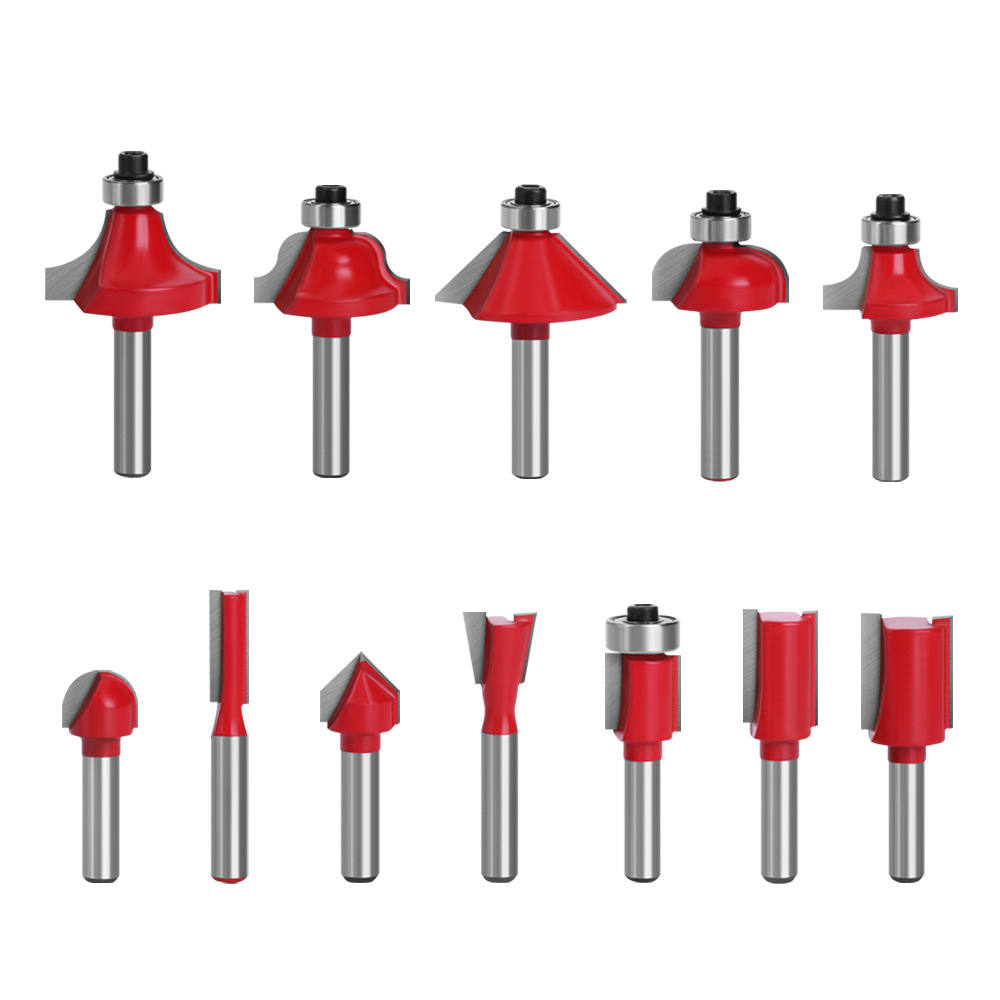 Router Bits Set Trimmer Engraving Machine Tungsten Steel Alloy Cutter Head