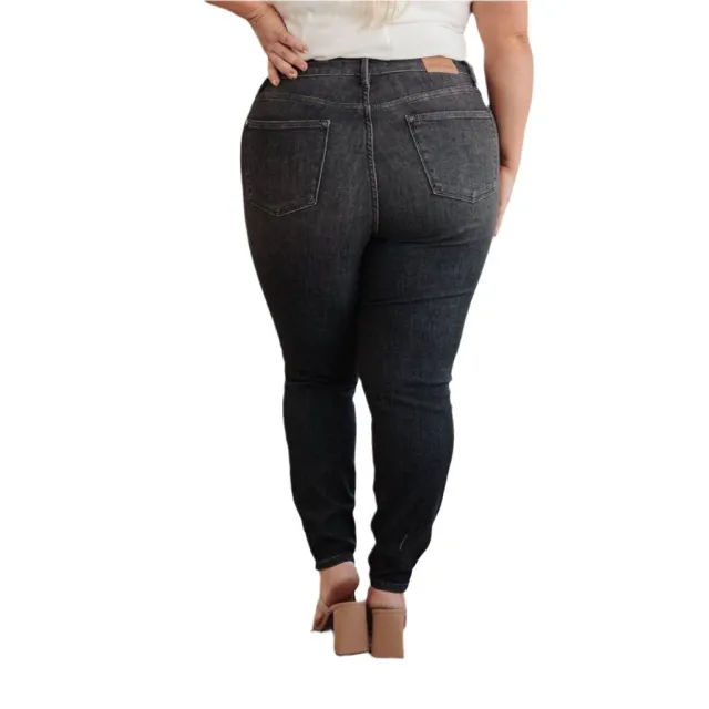 European And American Tight Elastic High Waist Skinny Pants Women's Jeans Black - Shop at LoveMi