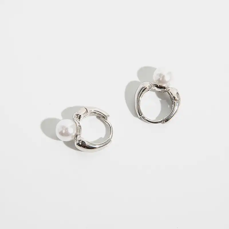 New French Style Pearl Earrings S925 Silver Trendy Earrings Design Sense Niche Temperament High-grade Elegant Light Luxury Ear Clip Women