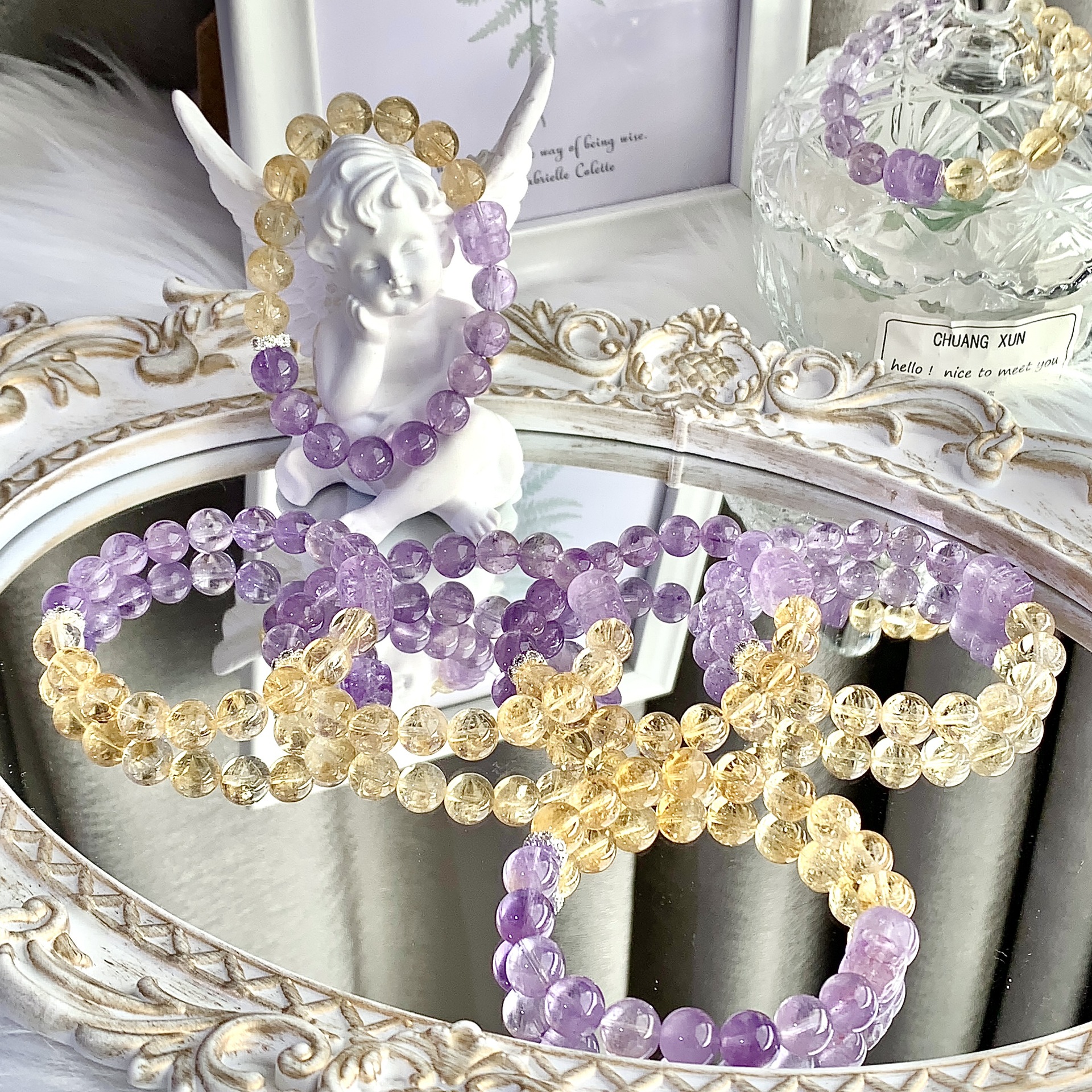 DIKAI Natural Crystal Bracelet Amethyst