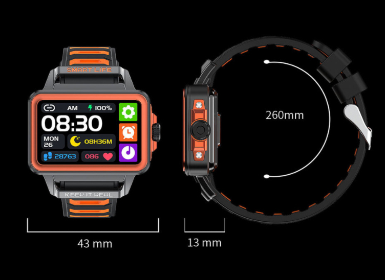 Montre connectée mode — Écran carré 1,57 pouce 15