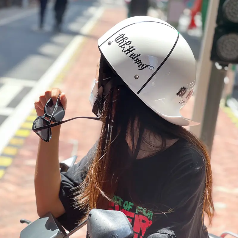 Retro Helmet Electric Car Female Large Hat