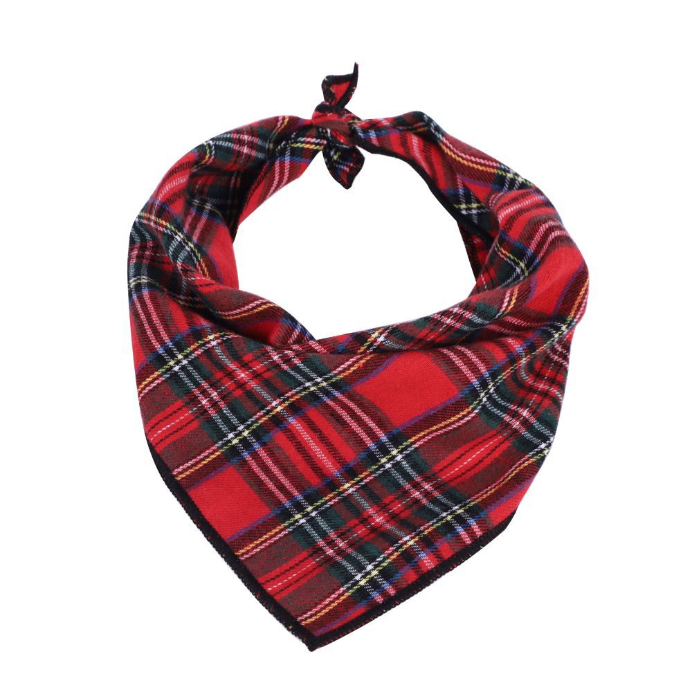 Red Plaid Saliva Towel