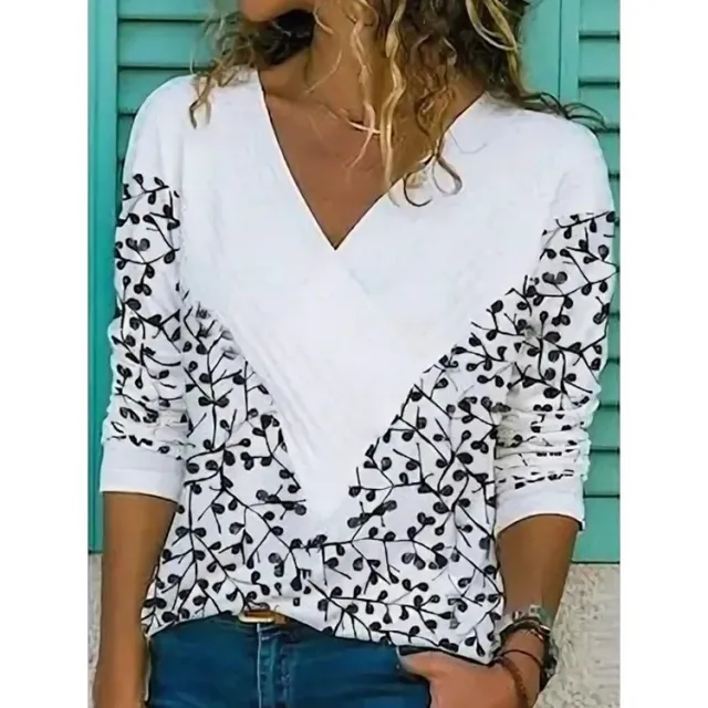 Street Popular Autumn And Winter New Women's Tops Printed Long Sleeve Element 2 - Shop at LoveMi