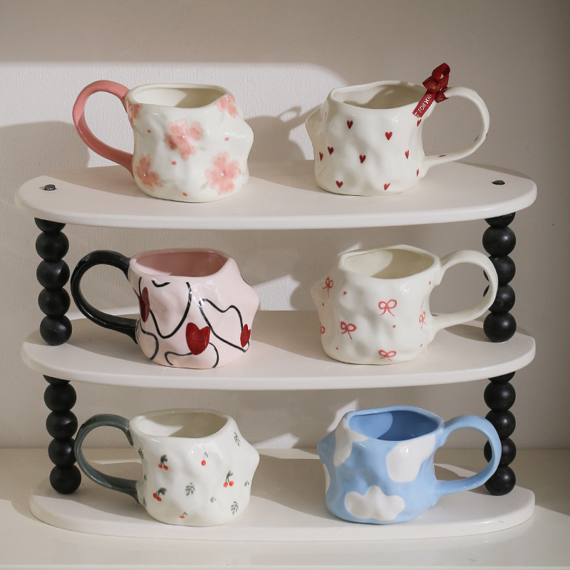 Underglaze Hand-painted Ceramic Mug Large-capacity Drinking Cup