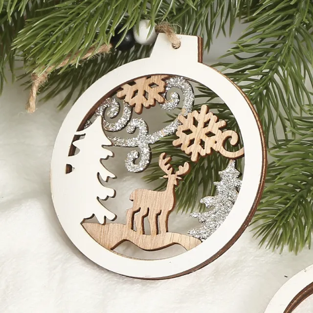 Creative Christmas Decorative Wood Products Small Pendant 4 Style - Shop at LoveMi