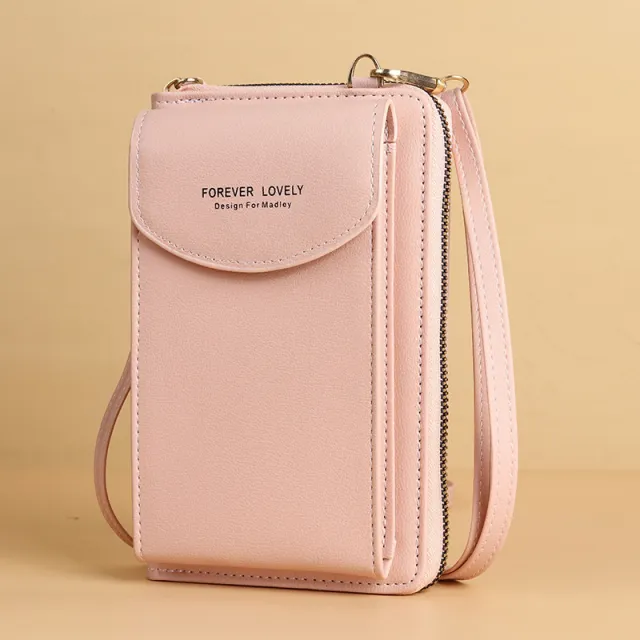 Mobile Phone Crossbody Bags Clutch Large Capacity Long Wallet Shoulder Bag Women Pink - Shop at LoveMi