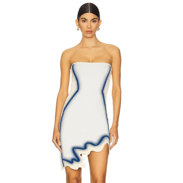 Tube Top Irregular Design Dress White - Shop at LoveMi