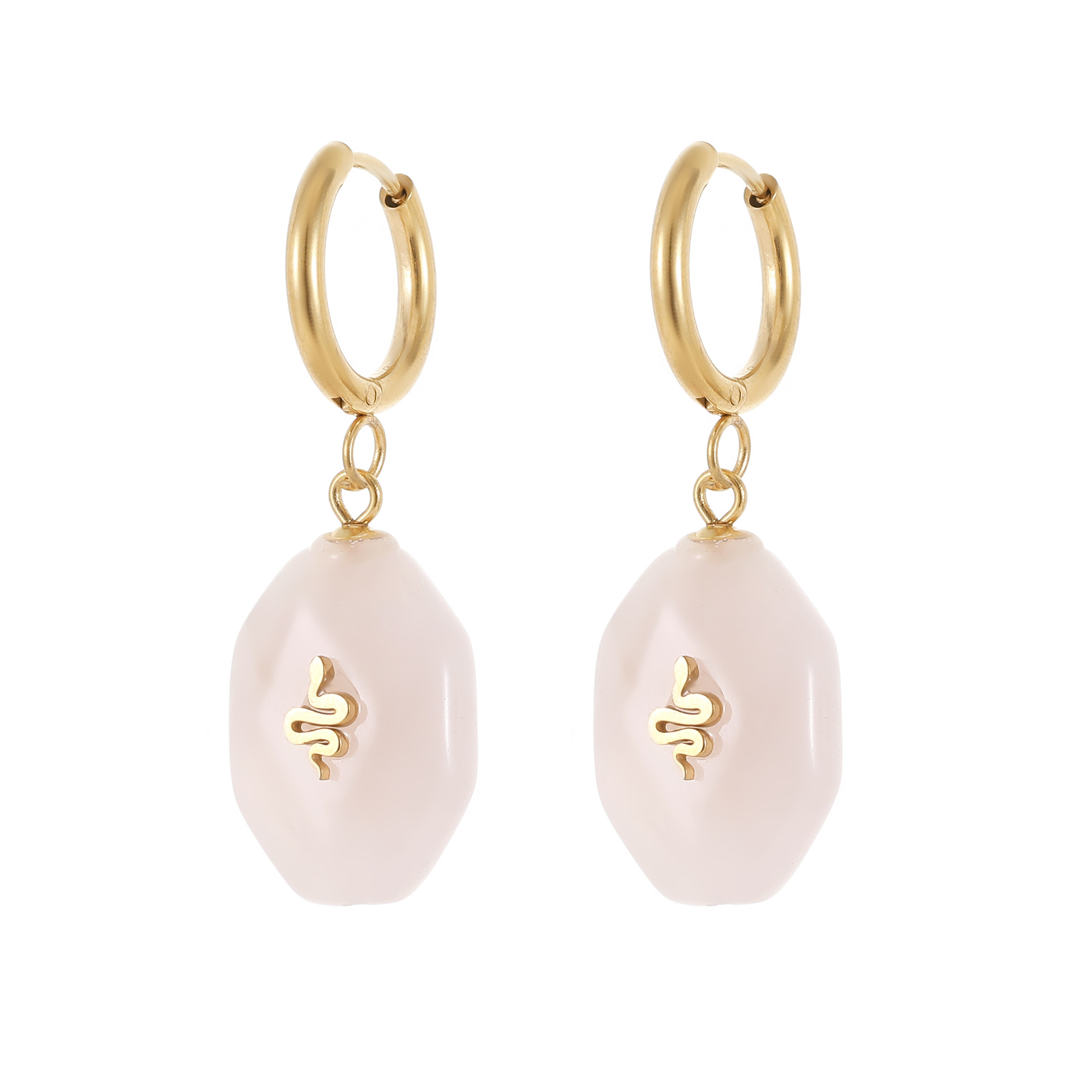Stone Dignified Sense Of Design Eyes Titanium Steel Earrings
