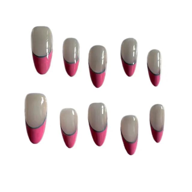 Advanced Almond French Finished Manicure Nail Tips - Shop at LoveMi