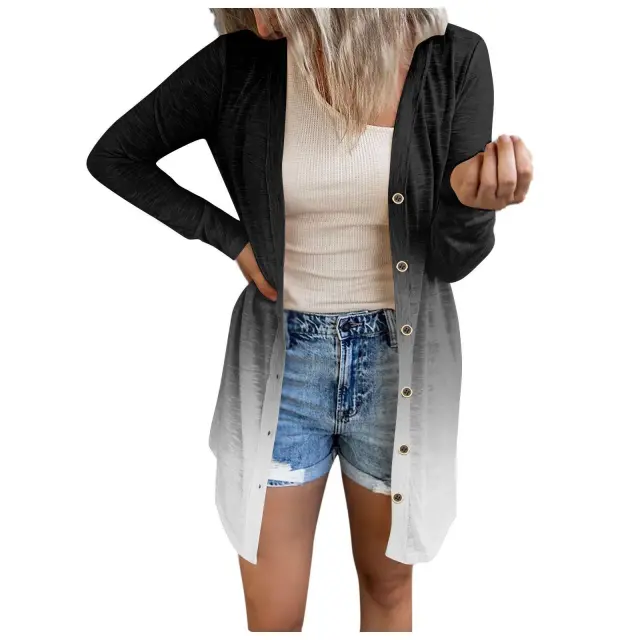 Plus Size Women's Floral Print Mid length Coat Figure 8 - Shop at LoveMi