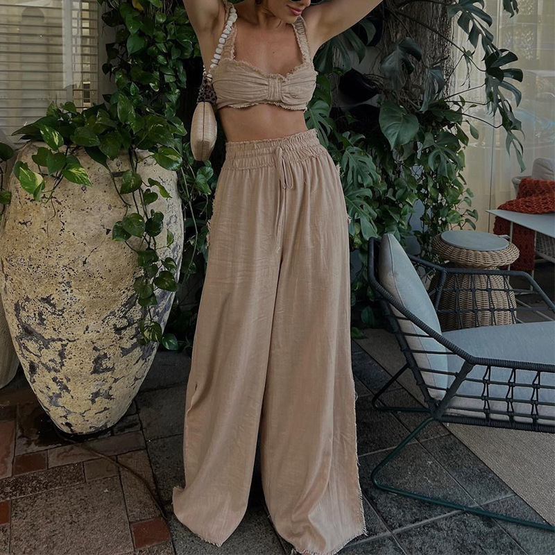 Women's Fashion Loose U-neck Tube Top Suit