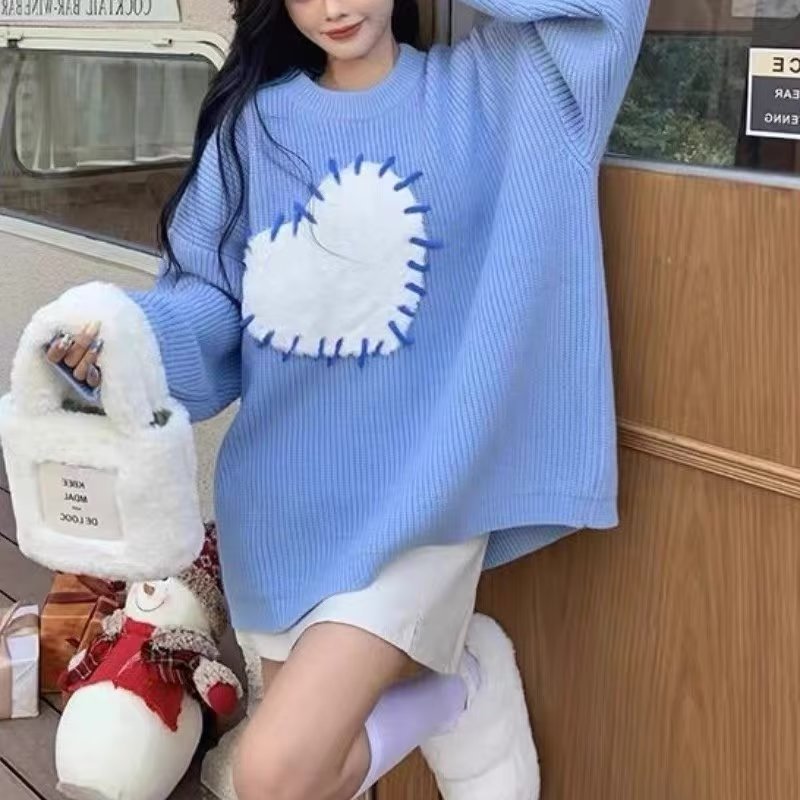 Lazy And Loose Love Soft Glutinous Sweater For Women