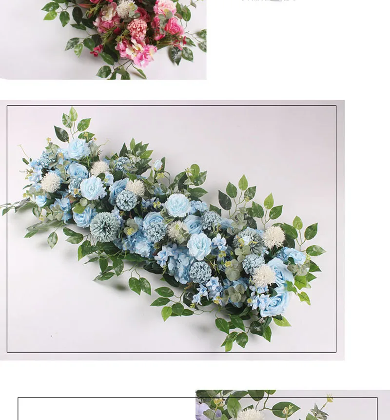 Flone Artificial Silk Rose 50cm Wedding Flower Row Flower String Wedding Road Lead Scenes Layout Party Festival DIY Decoration (12)