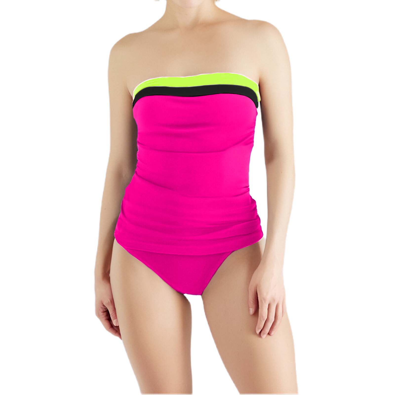 New Split Women's Bikini Beach Vacation Color Matching Swimsuit Pink - Shop at LoveMi