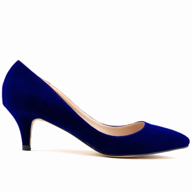 Pointed Low cut Stiletto Heel Women's Thin Shoes Blue - Shop at LoveMi