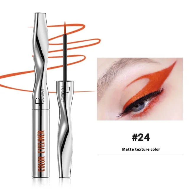 Color Eyeliner Makeup Waterproof Quick drying Very Fine 24 Colors 24Color - Shop at LoveMi