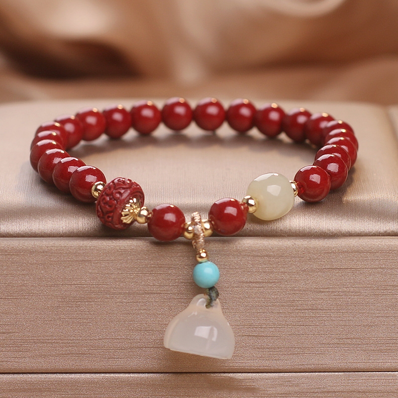 Cinnabar Bracelet Female Girlfriends Bracelet New Chinese Style
