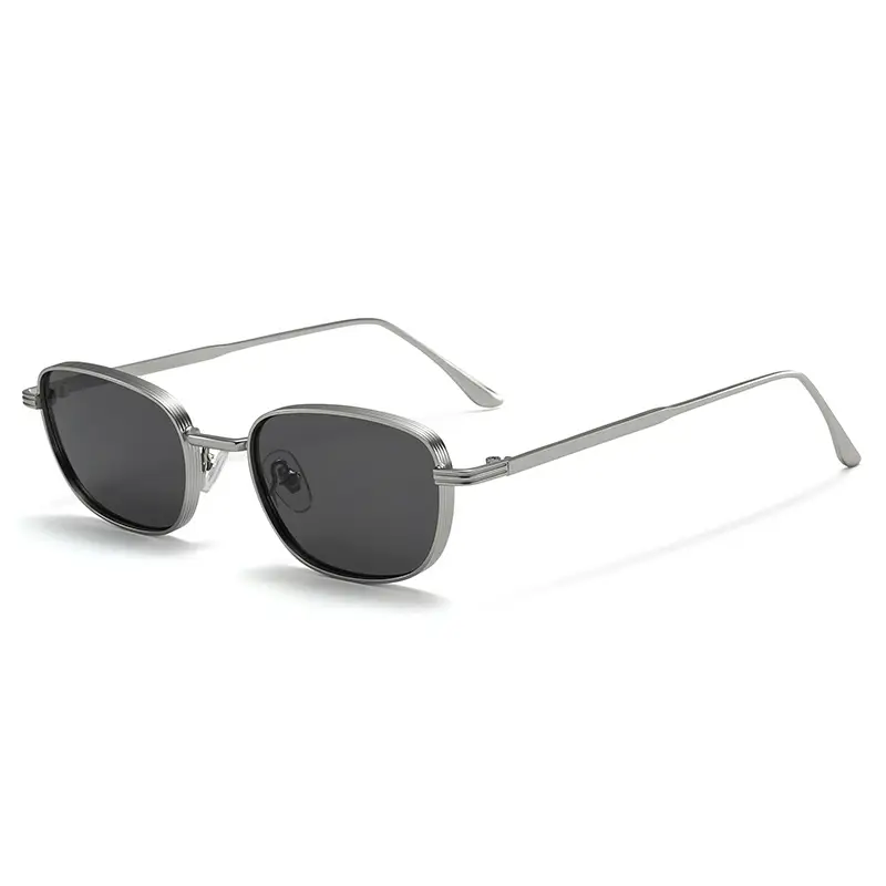 Metal Small Square Box Retro UV Protection Sun Glasses
