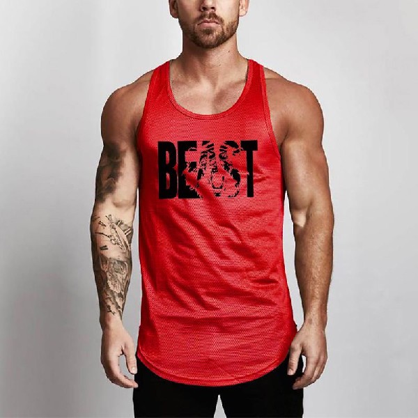 Title 13, Fitness Heren Shirt Slim Fit Vests Mesh Singlet...