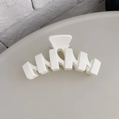 Women's Large Simplicity Grip Frosted Hair Clip White - Shop at LoveMi