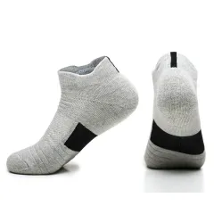 Basketball Socks Men's Thickened Long Tube High-top Sports Socks - Short Grey - View 1
