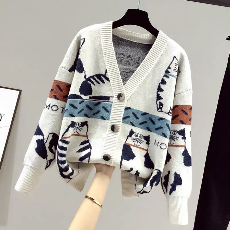 Women's SpringAutumn Sweater Cardigan Outerwear Extra-Thickness - Image 7