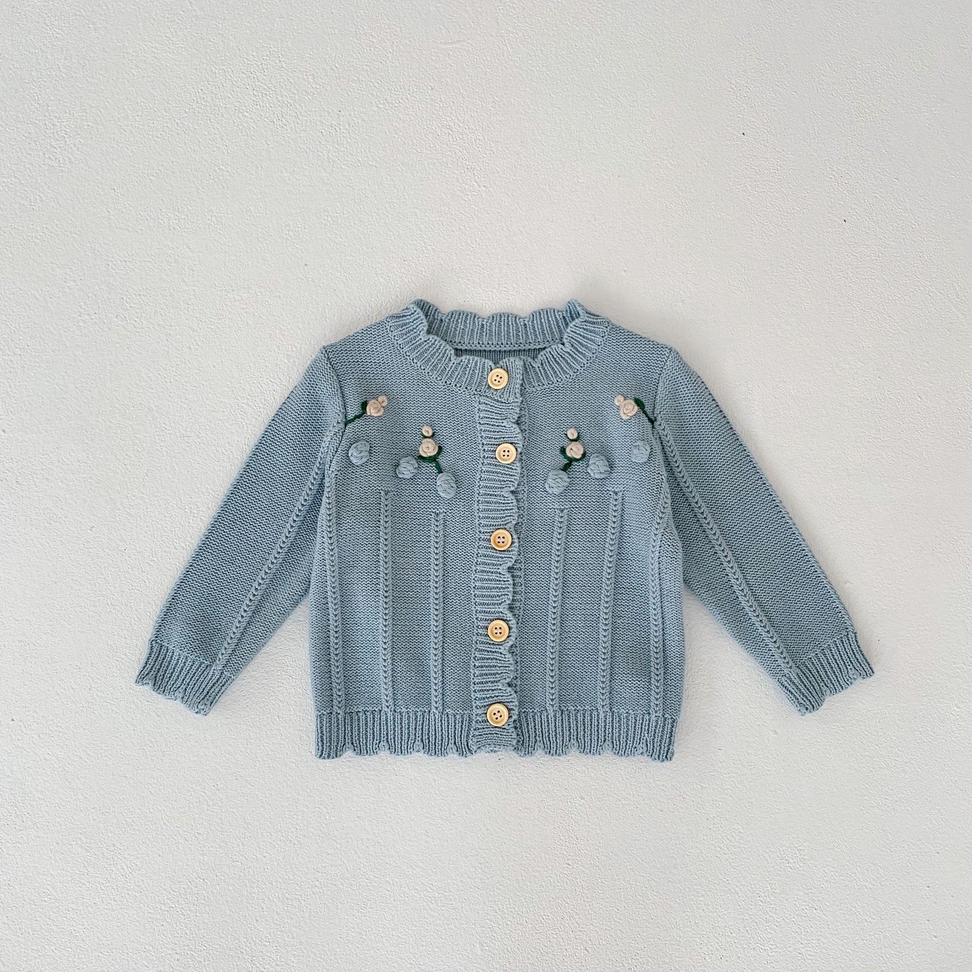 Title 8, Ensemble de pull pour bébé broderie fleur Veste...