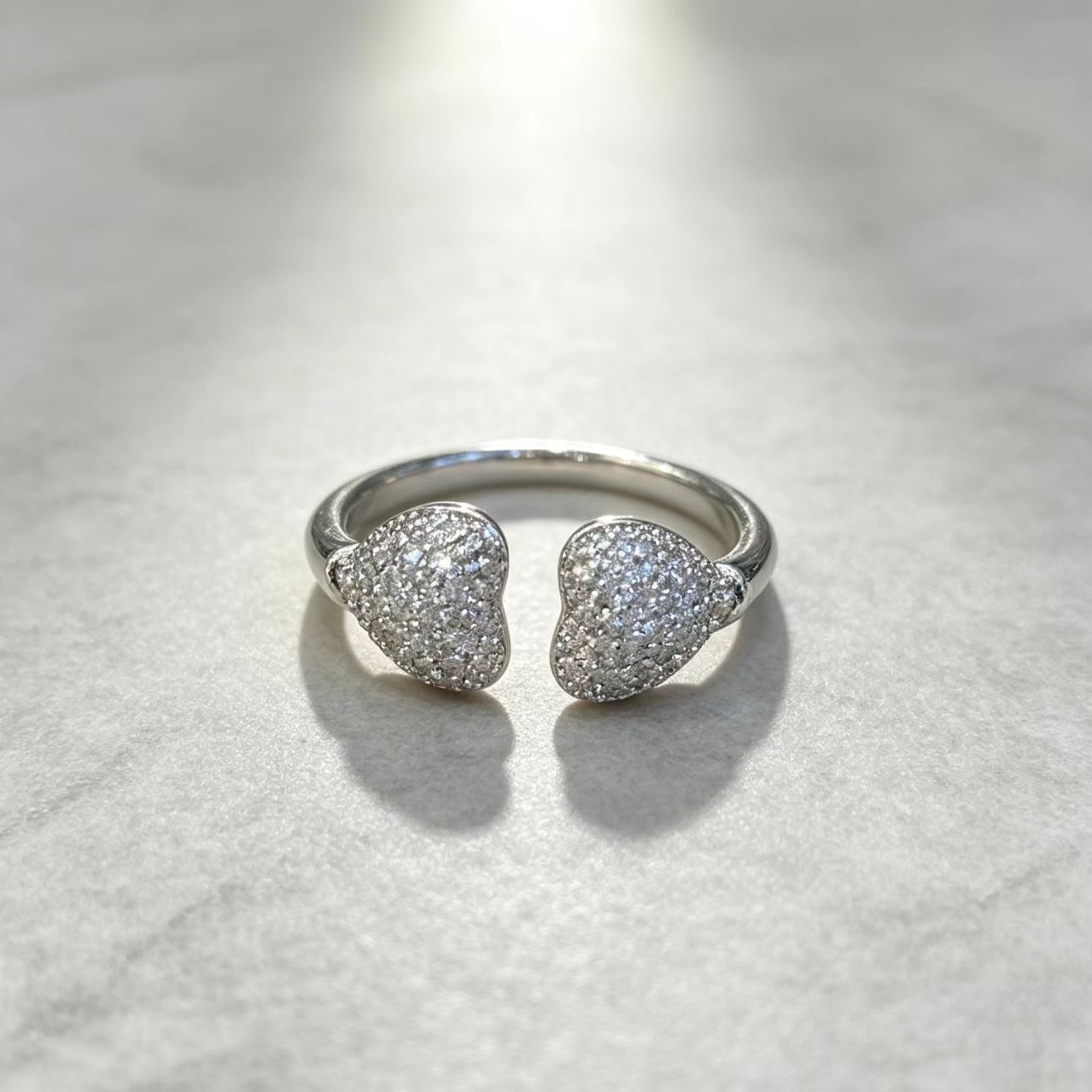 Large And Small Heart-Shaped Ring