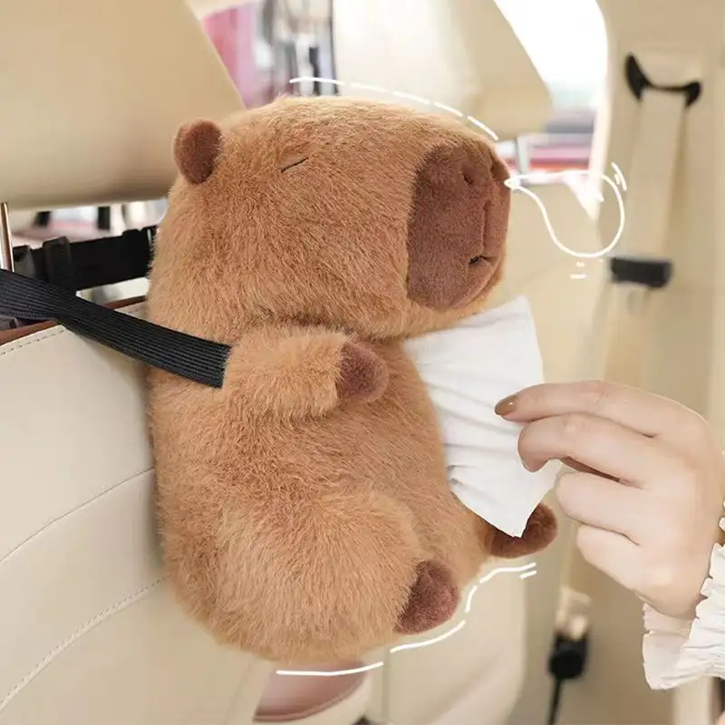 Plush Tissue Box For Car Seat Back