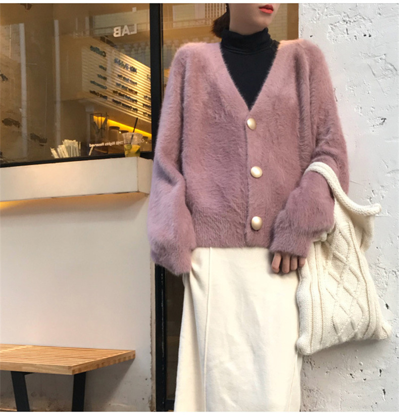 Title 11, New Style Mink Down Womens Coat Knitted Cardig...