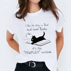 Women's Round Neck Printed T-shirt Short Sleeve - 1015 - View 1