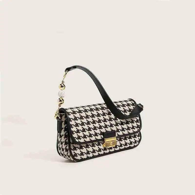 Fashion Houndstooth Pattern Shoulder Bag
