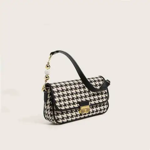 Fashion Houndstooth Pattern Shoulder Bag
