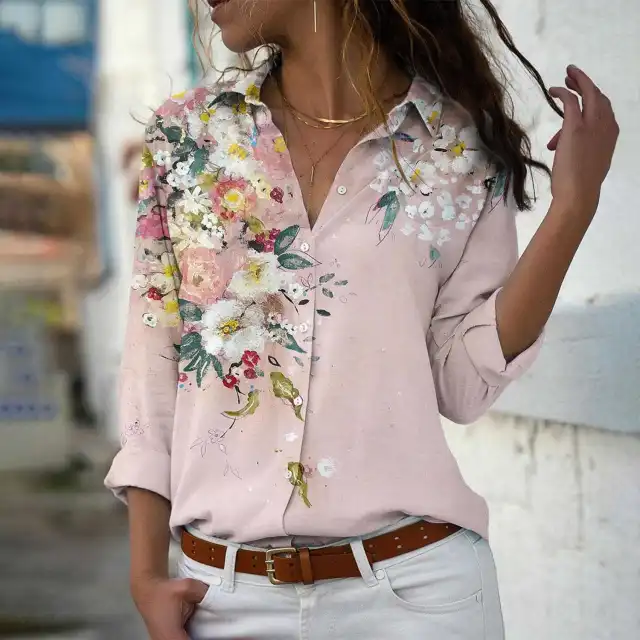 Women's 3D Sequin Gradient Printing Loose Casual Top Lq2210264 3Xl - Shop at LoveMi