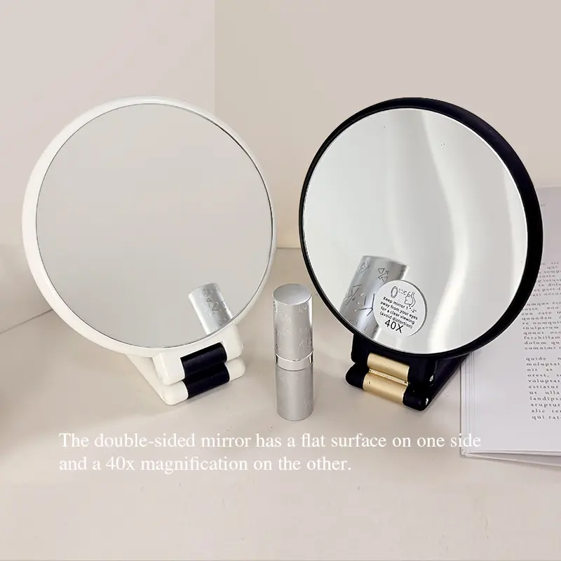 10x15x20x30x40x Double-Sided Handheld Portable Folding Makeup Mirror