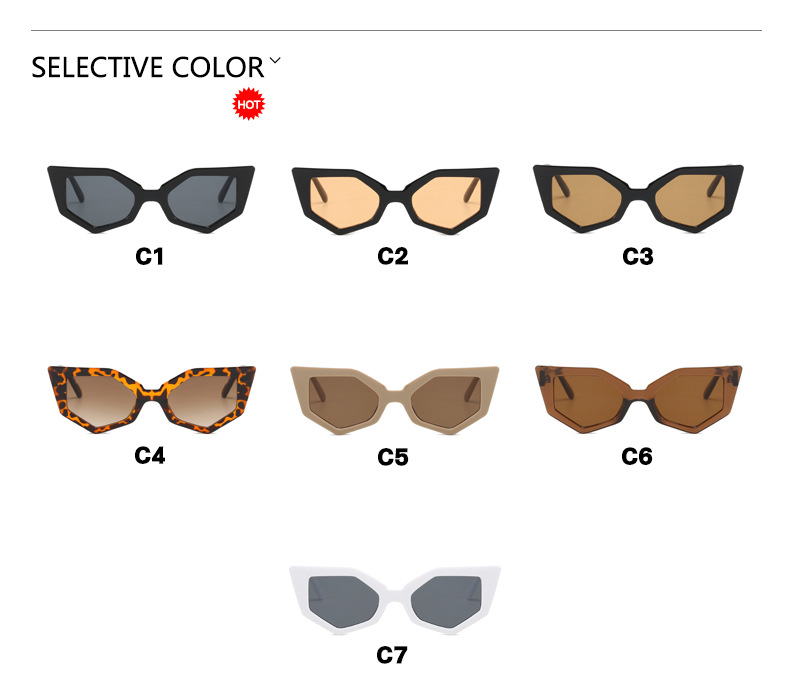 Fashion Polygon Hip Hop Irregular Sunglasses - Image 10