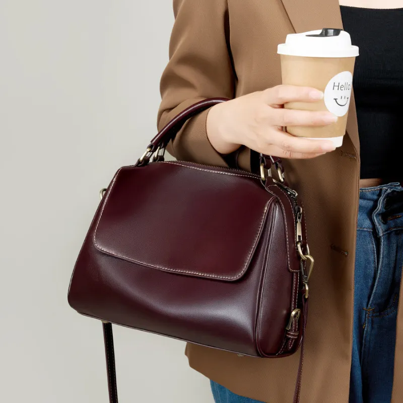 Women's Pure Color All-matching Large Capacity Crossbody Tote Bag