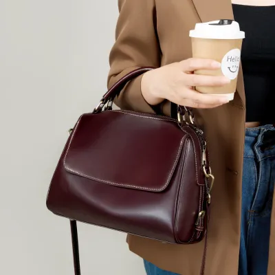 Women's Pure Color All-matching Large Capacity Crossbody Tote Bag