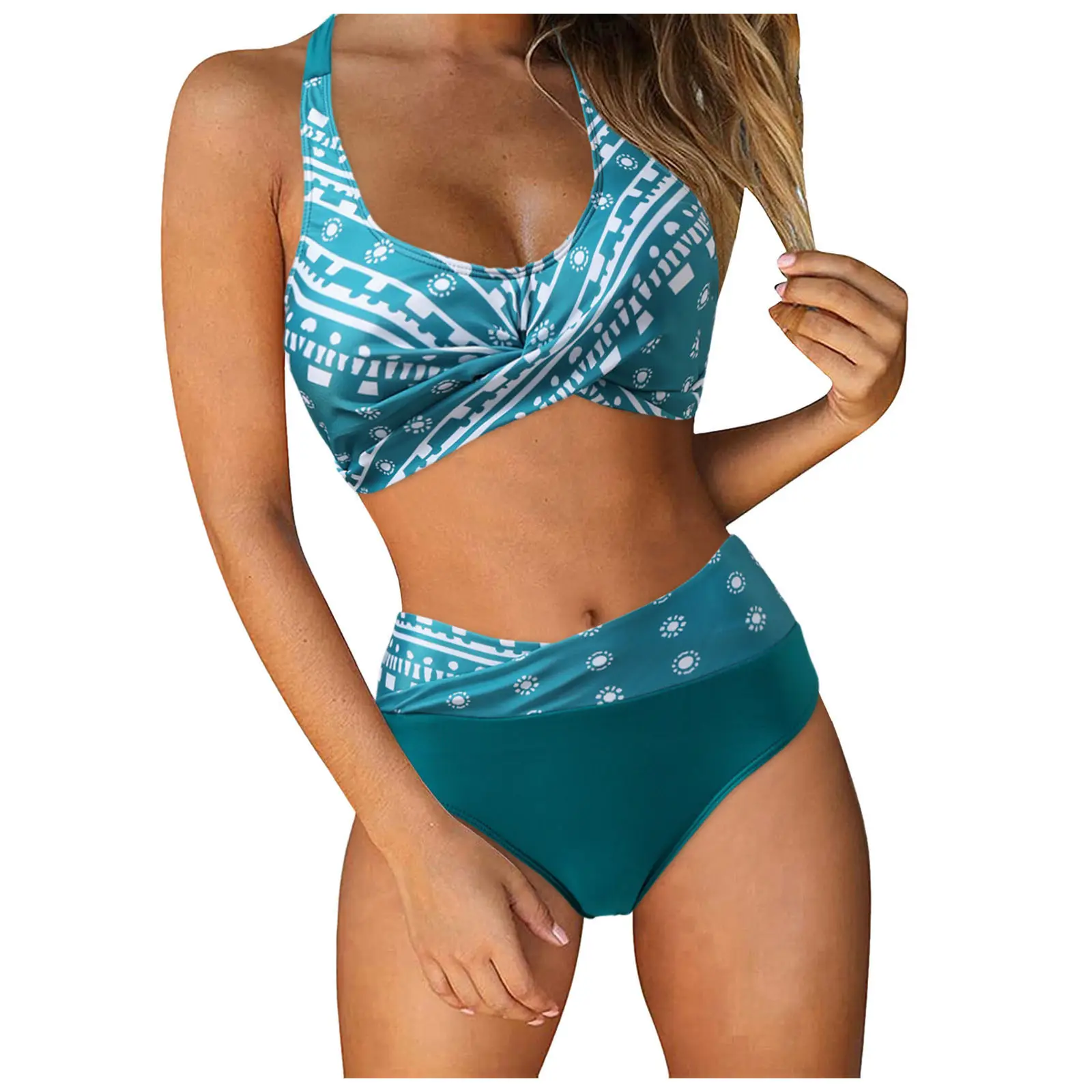 Women's Two Piece Swimsuit - Floral Print