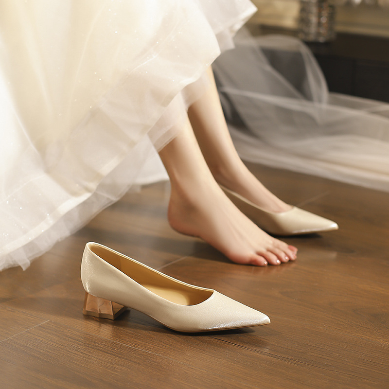 Apricot New Arrival Banquet Bridal Shoes 4