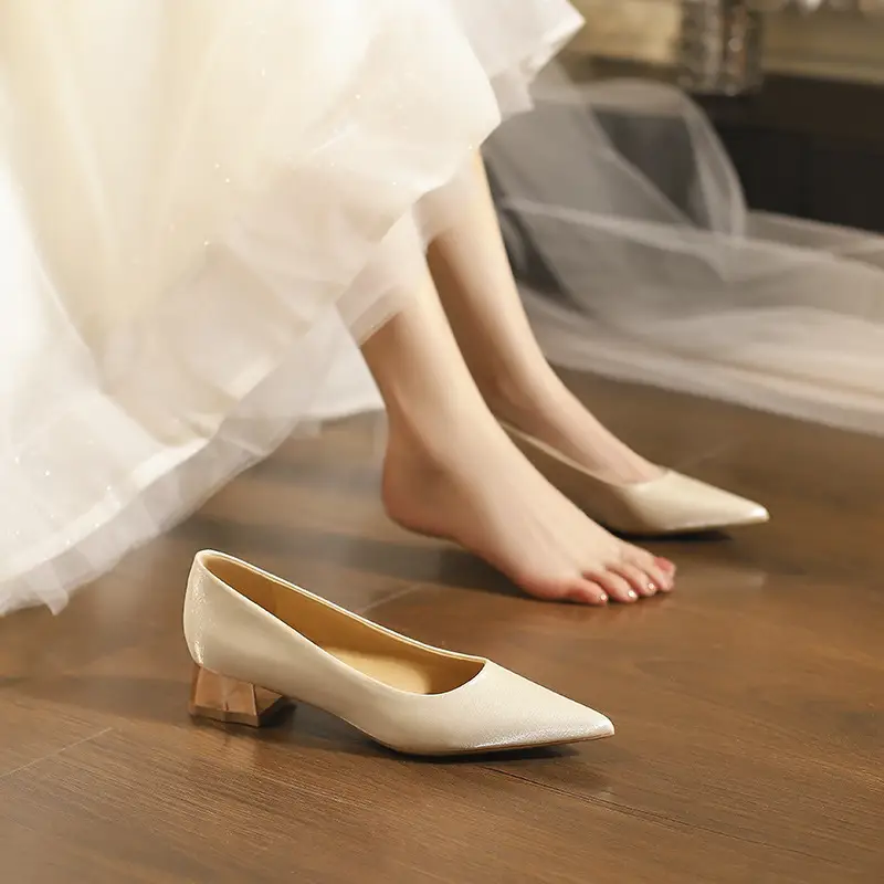 Apricot New Arrival Banquet Bridal Shoes